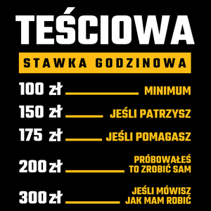 stawka godzinowa teściowa - Torba Na Zakupy Czarna