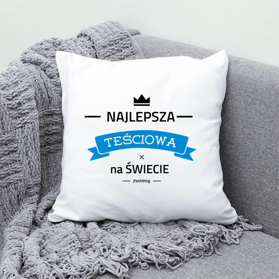 Najlepsza teściowa na świecie - Poduszka Biała