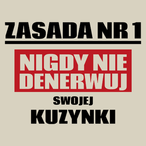 Zasada Nr 1 - Nigdy Nie Denerwuj Swojej Kuzynki - Torba Na Zakupy Natural