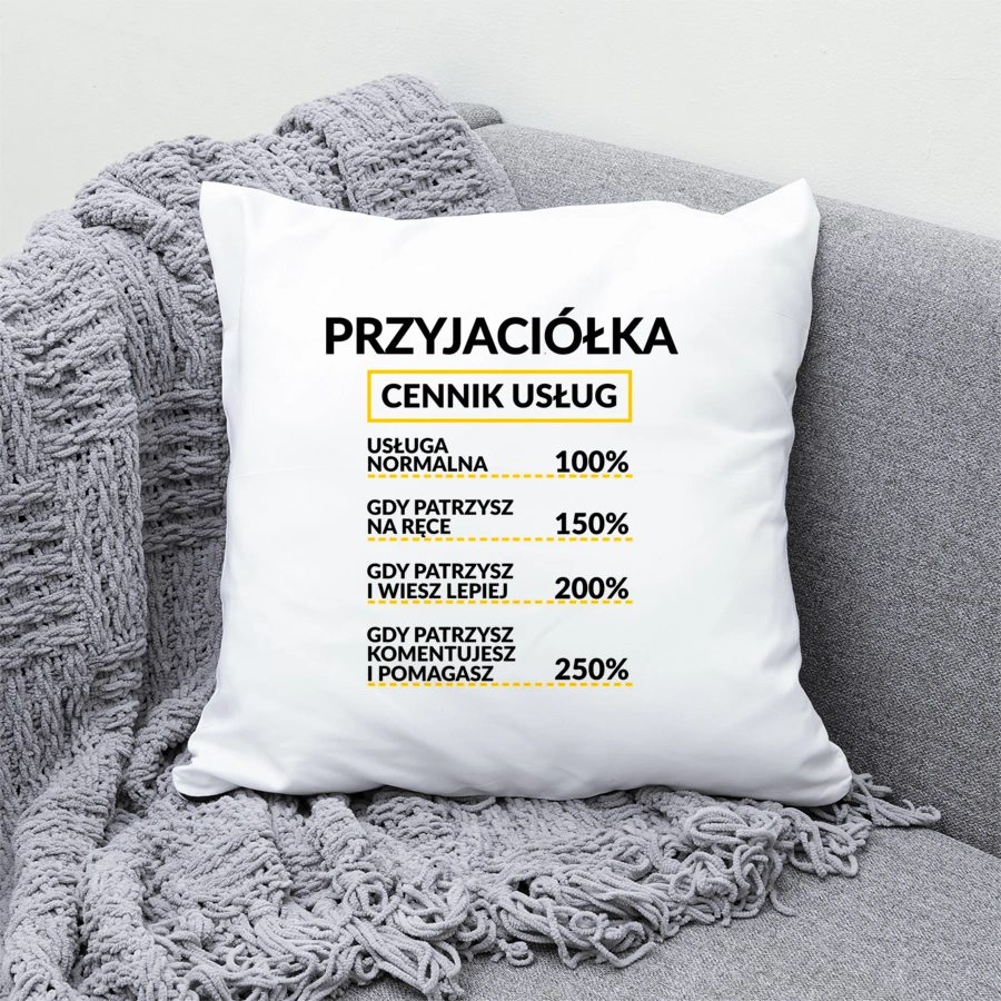 Przyjaciółka - Cennik Usług - Poduszka Biała