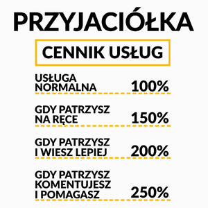 Przyjaciółka - Cennik Usług - Poduszka Biała