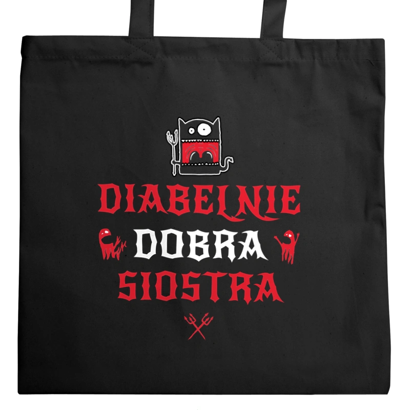 Diabelnie Dobra Siostra - Torba Na Zakupy Czarna