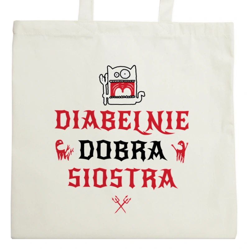 Diabelnie Dobra Siostra - Torba Na Zakupy Natural