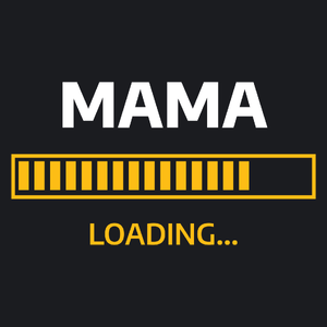 Mama Loading - Damska Koszulka Czarna