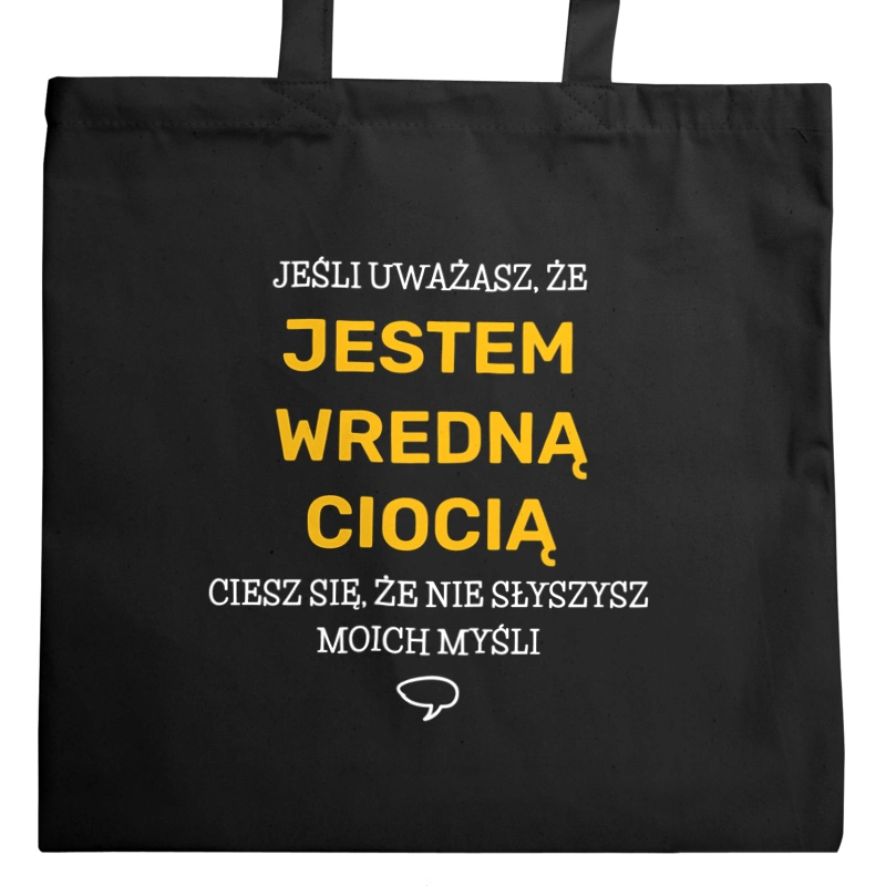 Wredna Ciocia - Torba Na Zakupy Czarna