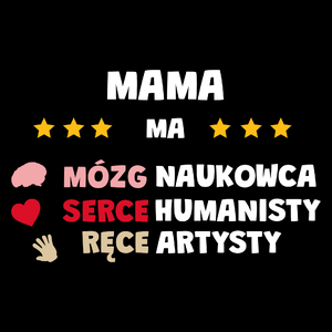 Mózg Serce Ręce Mama - Torba Na Zakupy Czarna