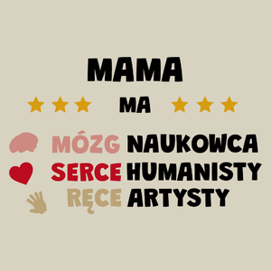 Mózg Serce Ręce Mama - Torba Na Zakupy Natural