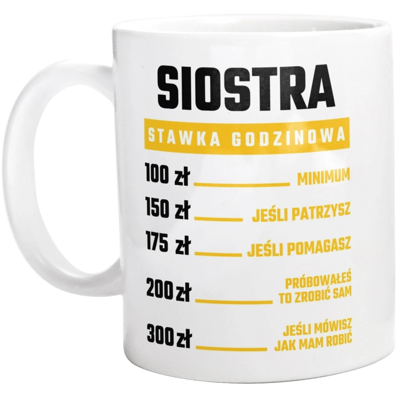 stawka godzinowa siostra - Kubek Biały