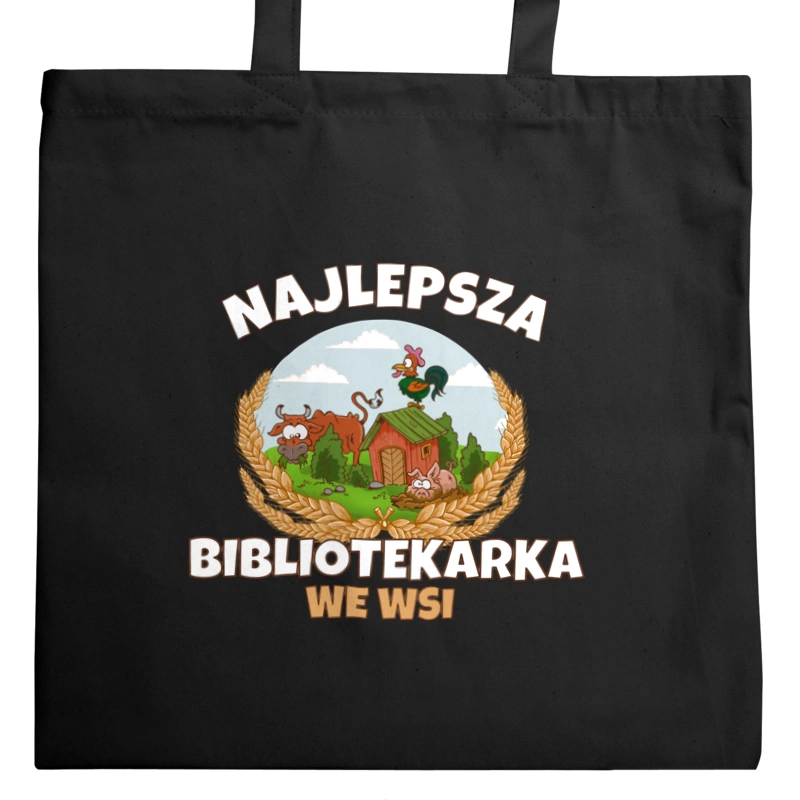 Najlepsza bibliotekarka we wsi - Torba Na Zakupy Czarna