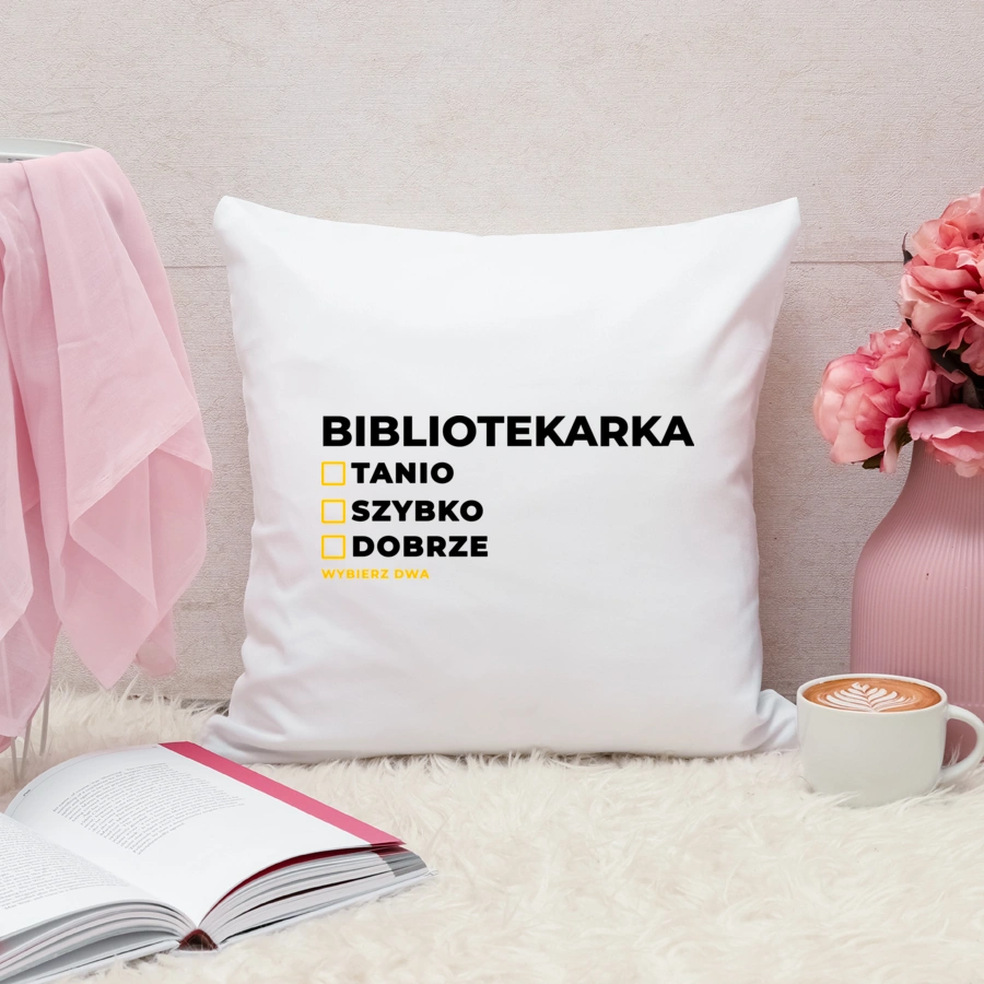 szybko tanio dobrze bibliotekarka - Poduszka Biała