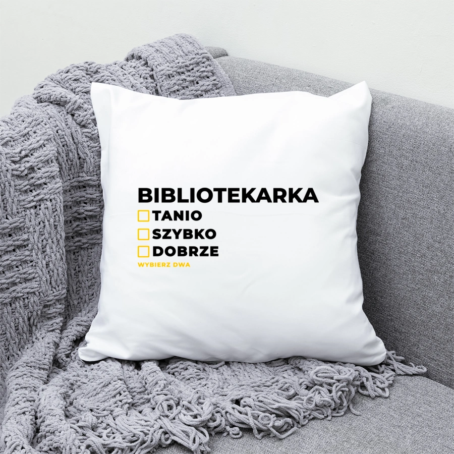 szybko tanio dobrze bibliotekarka - Poduszka Biała