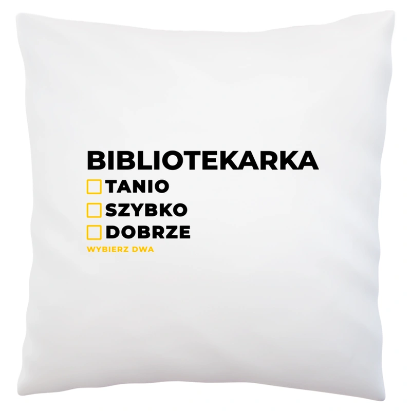 szybko tanio dobrze bibliotekarka - Poduszka Biała