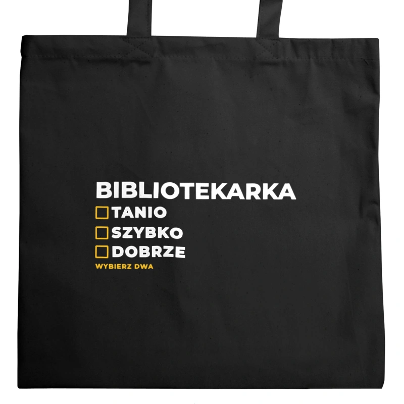 szybko tanio dobrze bibliotekarka - Torba Na Zakupy Czarna