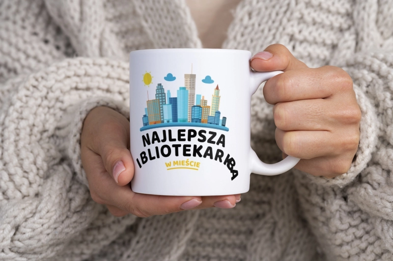 Najlepsza Bibliotekarka W Mieście - Kubek Biały