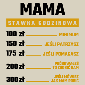 stawka godzinowa mama - Torba Na Zakupy Natural