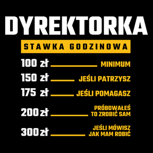 stawka godzinowa dyrektorka - Torba Na Zakupy Czarna