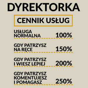 Dyrektorka - Cennik Usług - Torba Na Zakupy Natural