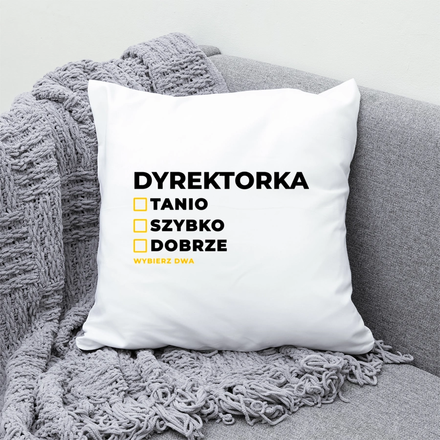 szybko tanio dobrze dyrektorka - Poduszka Biała