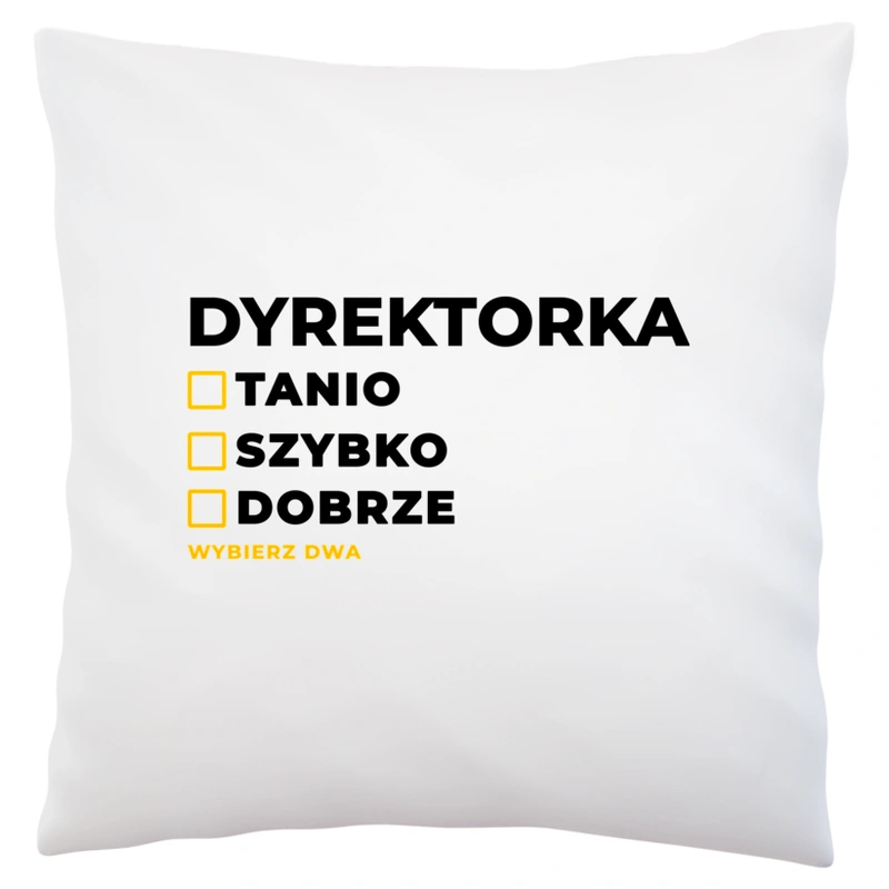 szybko tanio dobrze dyrektorka - Poduszka Biała