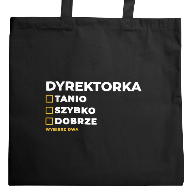 szybko tanio dobrze dyrektorka - Torba Na Zakupy Czarna