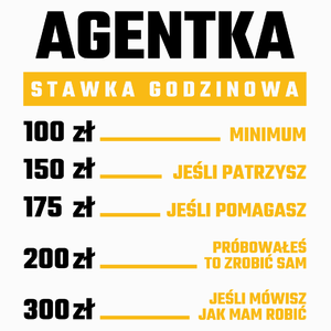 stawka godzinowa agentka - Poduszka Biała