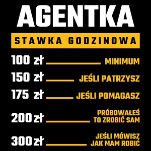 stawka godzinowa agentka - Torba Na Zakupy Czarna