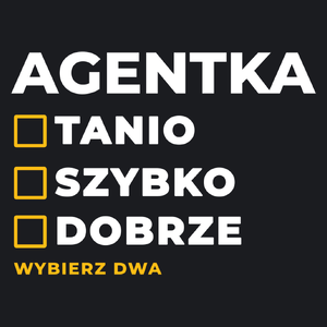 szybko tanio dobrze agentka - Damska Koszulka Czarna