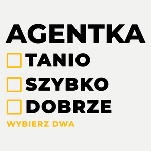 szybko tanio dobrze agentka - Damska Koszulka Biała