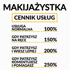 Makijażystka - Cennik Usług - Poduszka Biała