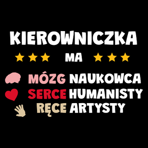 Mózg Serce Ręce Kierowniczka - Torba Na Zakupy Czarna