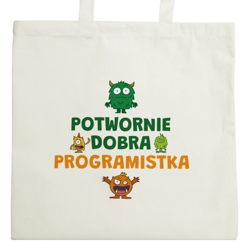 Potwornie Dobra Programistka - Torba Na Zakupy Natural