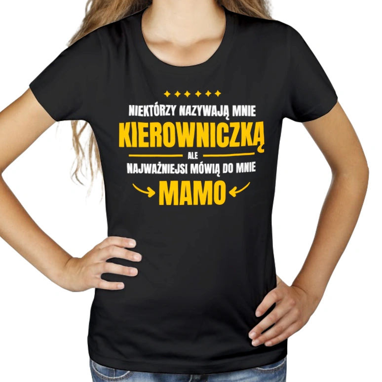 Mama Kierowniczka - Damska Koszulka Czarna