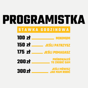 stawka godzinowa programistka - Damska Koszulka Biała