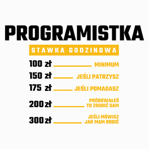 stawka godzinowa programistka - Poduszka Biała