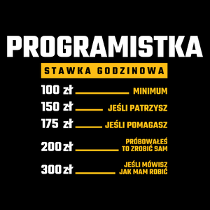 stawka godzinowa programistka - Torba Na Zakupy Czarna