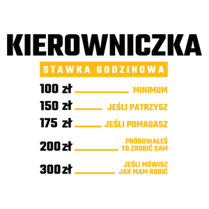 stawka godzinowa kierowniczka - Kubek Biały