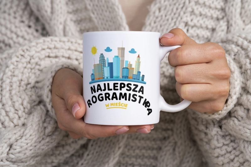 Najlepsza Programistka W Mieście - Kubek Biały