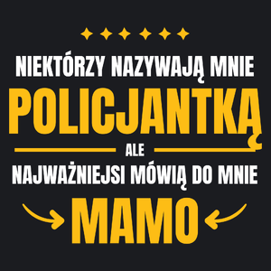 Mama Policjantka - Damska Koszulka Czarna