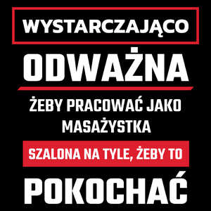 Odważny Szalony Masażystka - Torba Na Zakupy Czarna