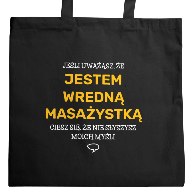 Wredna Masażystka - Torba Na Zakupy Czarna