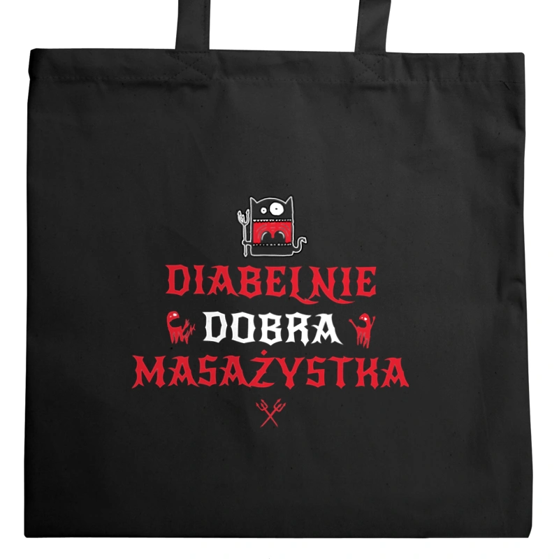 Diabelnie Dobra Masażystka - Torba Na Zakupy Czarna