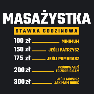 stawka godzinowa masażystka - Damska Koszulka Czarna