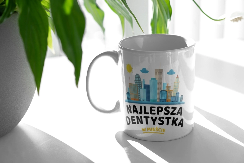 Najlepsza Dentystka W Mieście - Kubek Biały