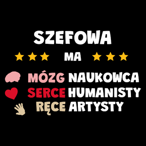 Mózg Serce Ręce Szefowa - Torba Na Zakupy Czarna