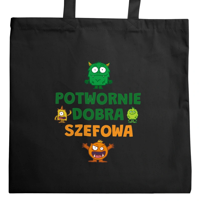 Potwornie Dobra Szefowa - Torba Na Zakupy Czarna