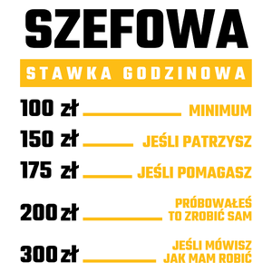 stawka godzinowa szefowa - Kubek Biały