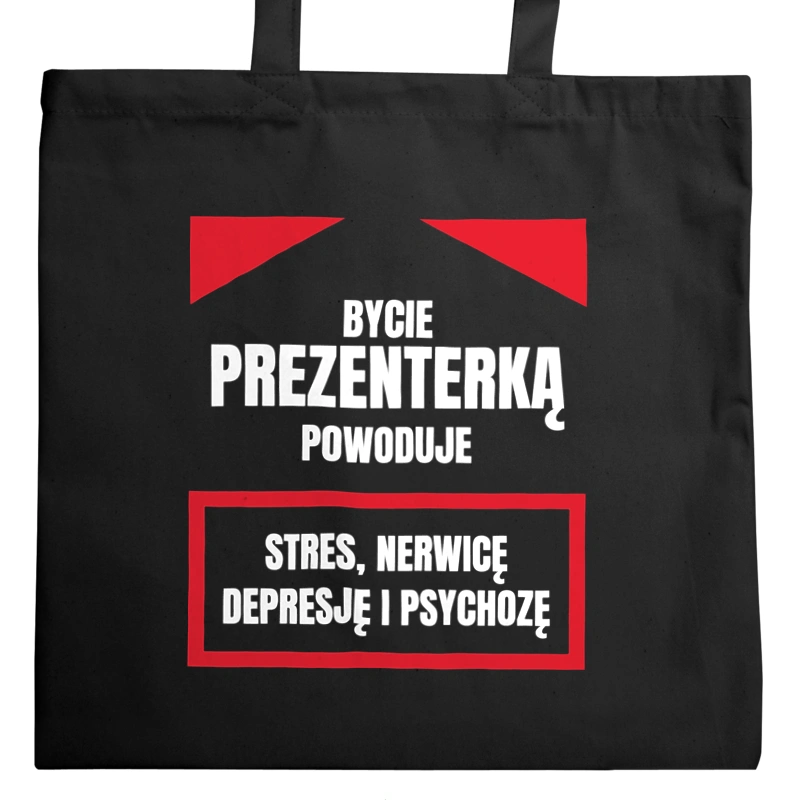 Bycie Prezenterką - Torba Na Zakupy Czarna