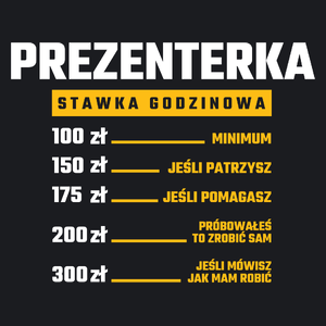 stawka godzinowa prezenterka - Damska Koszulka Czarna