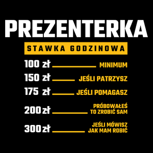 stawka godzinowa prezenterka - Torba Na Zakupy Czarna