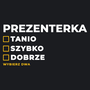 szybko tanio dobrze prezenterka - Damska Koszulka Czarna